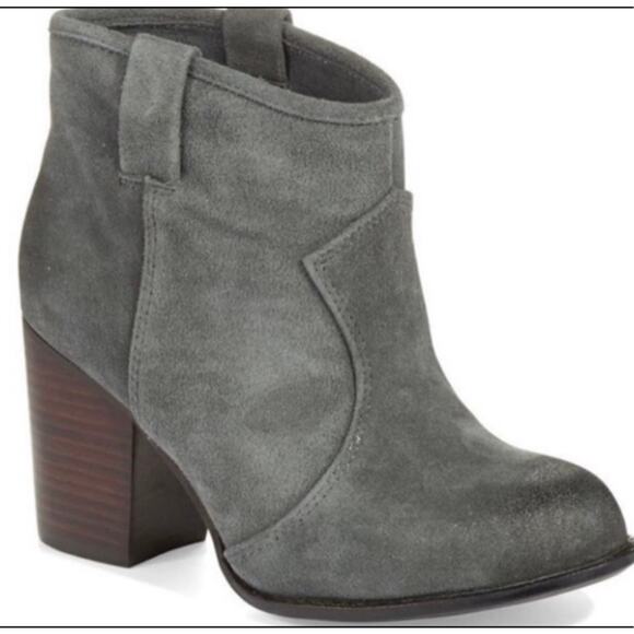 Splendid Lakota Gray Suede Booties Size 6 - Picture 1 of 8